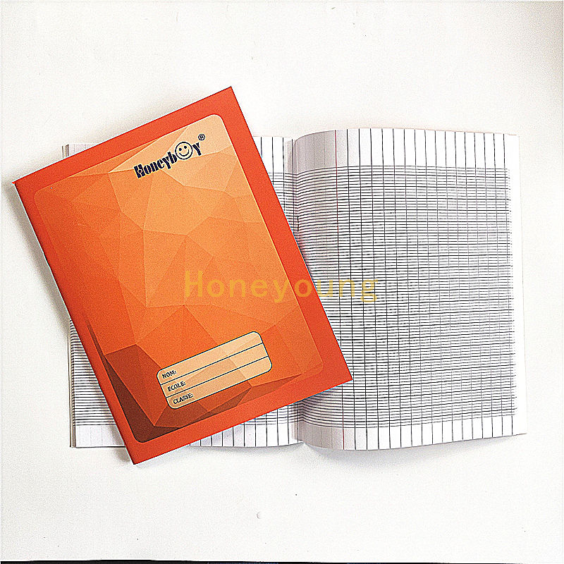 Simple Design Ivory Board Cover UV Lamination French Line Bulk Exercise Book FEB-3
