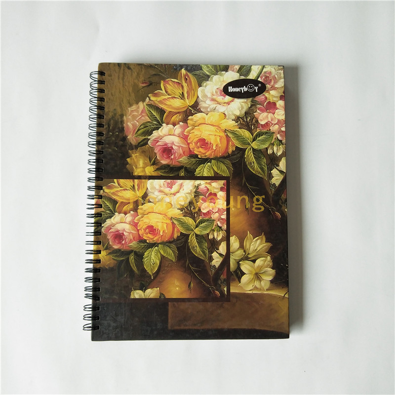 Custom Size Color Printing Hard Cover Double Spiral Notebook with LOGO SN-16