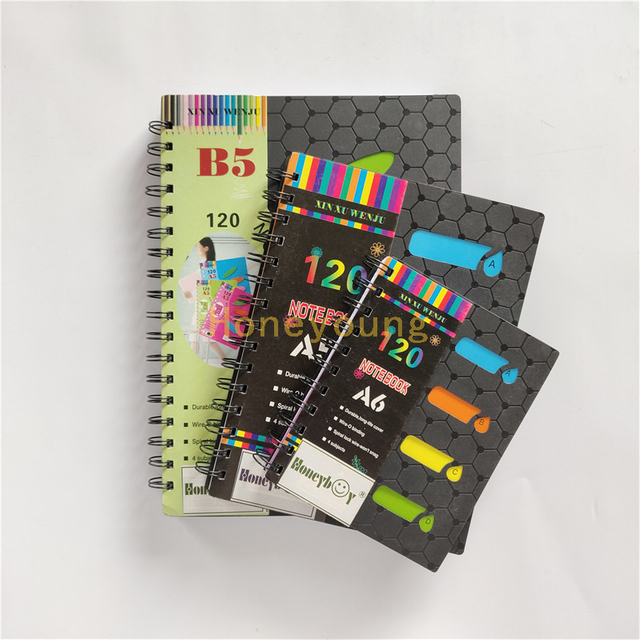  Custom Size High Quality Metal Wire Double Spiral Notebook with LOGO for High School Use SN-29