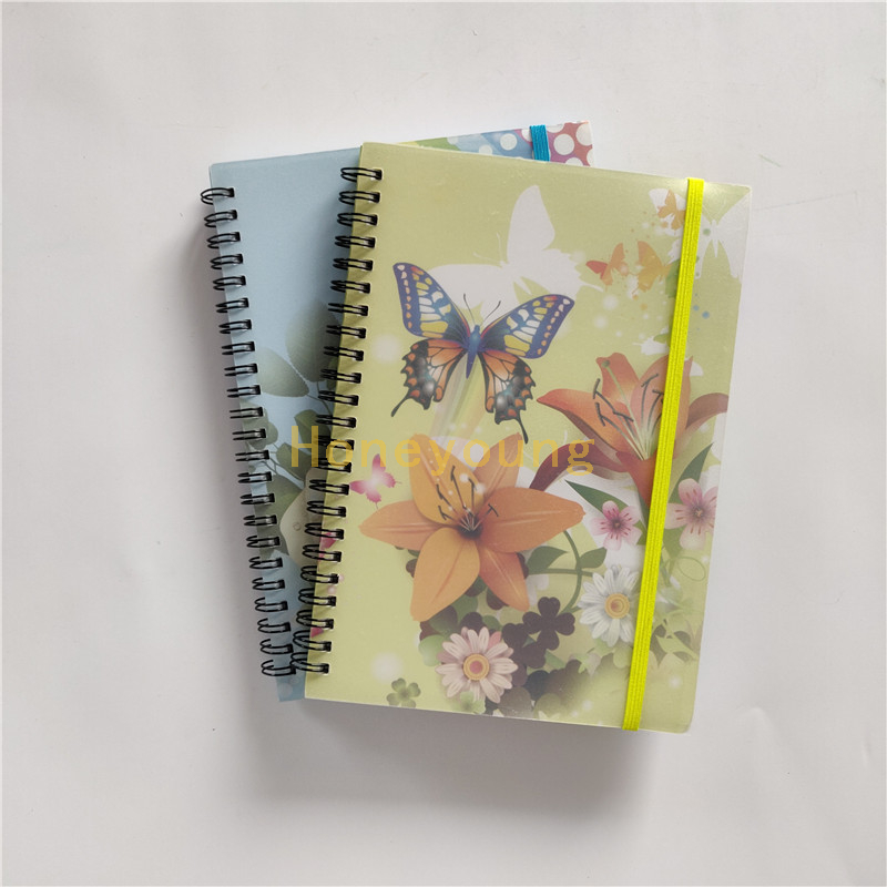 Butterfly Design Office & School Supply PP Cover And Hard Cover Spiral Notebook SN-23