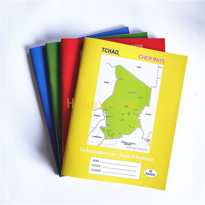 Different Colors Map Cover French Line Chad School Exercise Book FEB-9